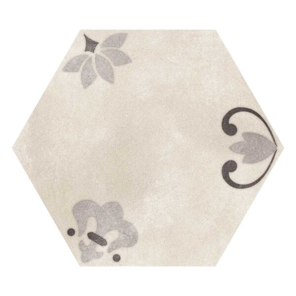 Café Beige Lily 8" Hex Matte tile