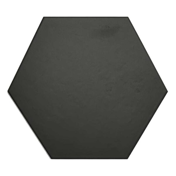 Café Black 8" Hex Matte tile