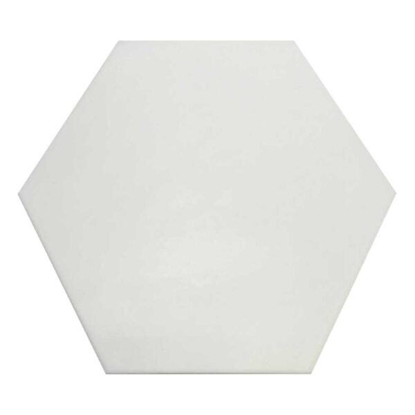 Café White 8" Hex Matte tile