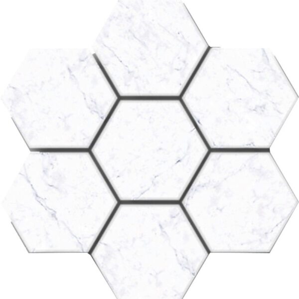 Capri Carrara Hexagon Mosaic Satin tile