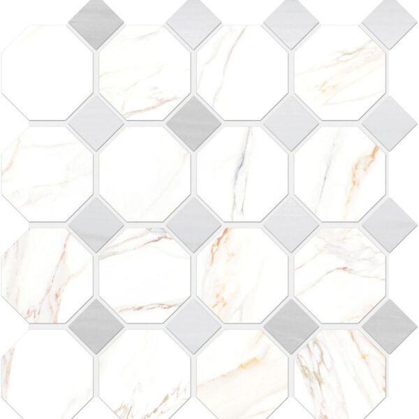 Capri Cava Octagon Mosaic Satin tile