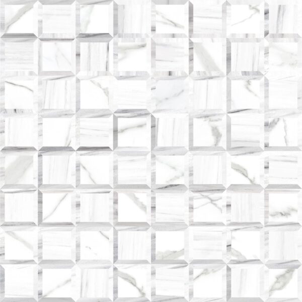 Capri Dolomite 24 Deco Raven Satin tile
