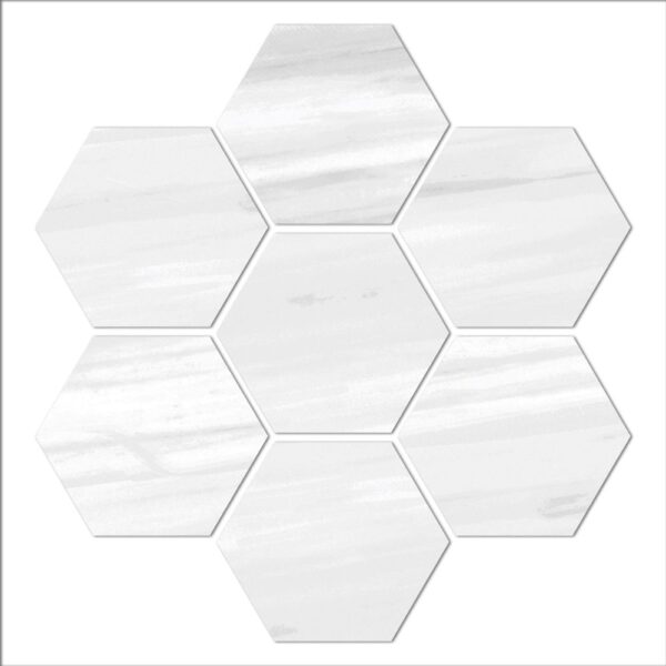 Capri Dolomite Hexagon Mosaic Polished tile