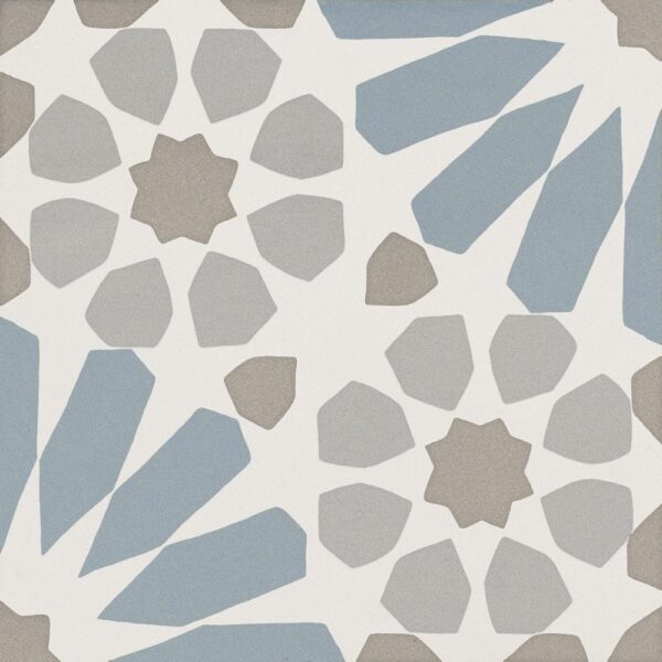 Cement Etna Big Aster Blue 8x8 D1B1 Matte tile