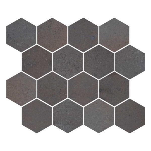 Italia Arsa Hex Mosaic tile