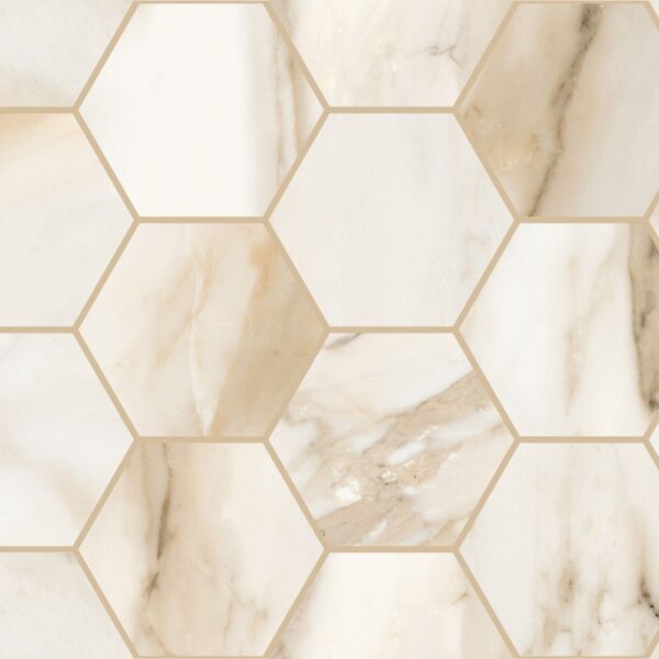 Livorno Gold 4" Hexagon Polished tile
