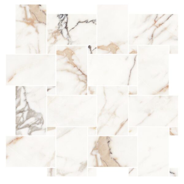 Luca OroBasketweave Mosaic Satin tile