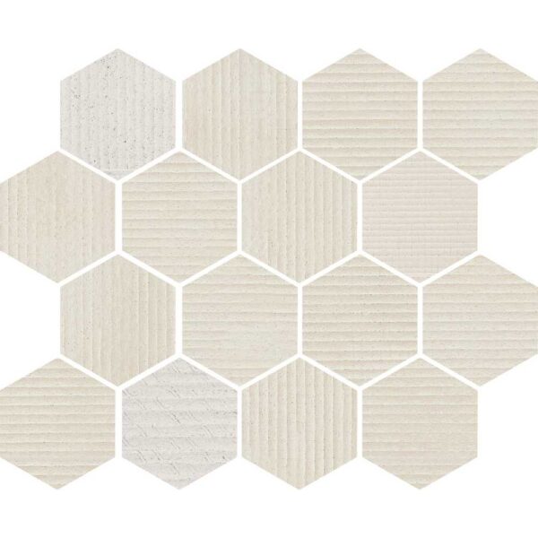 Milan Beige Hexagon Mosaic Matte tile