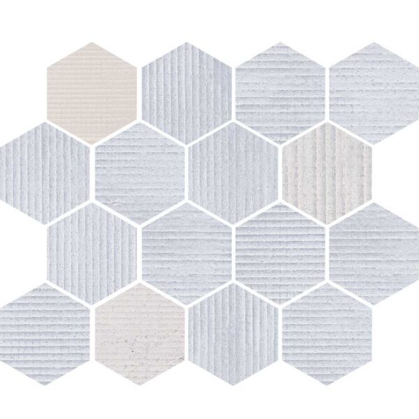 Milan Blue Hexagon Mosaic Matte tile