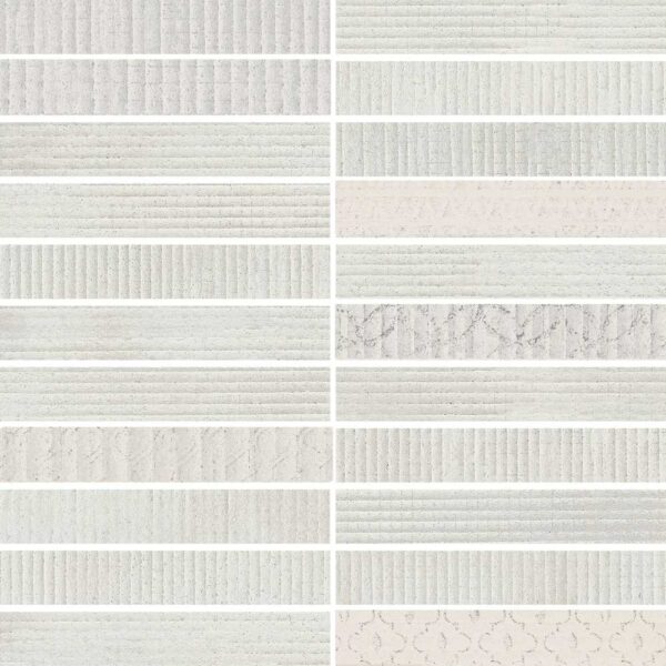 Milan Grey 2x2 Stack Mosaic Matte tile