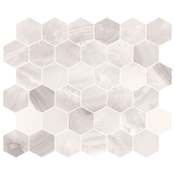 Onix Agata Grey Hex Mosaic Matte tile
