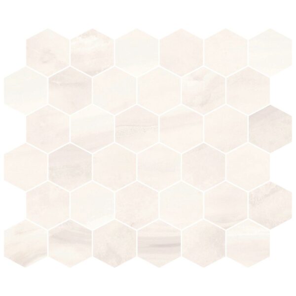 Onix Agata White Hex Mosaic Matte tile