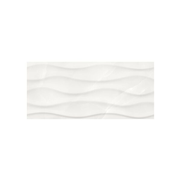 Onix Onice White 10x22 Deco Glossy tile