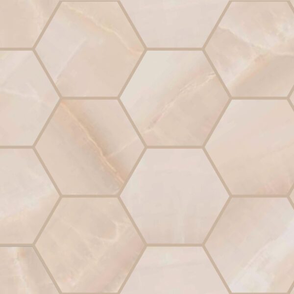 Onyx Ivory 4" Hex Polished tile