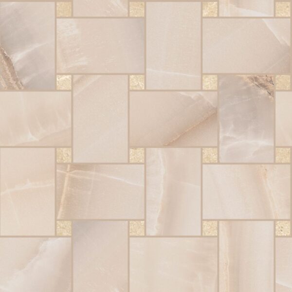 Onyx Ivory Weave Polished tile