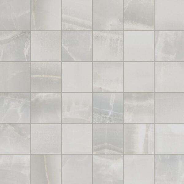 Onyx Silver 2x2 Mosaic Matte tile