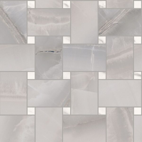 Onyx Silver Weave Polished tile