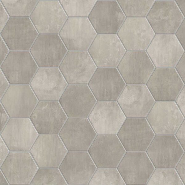 Piccolo Ash 6" Hex Matte tile