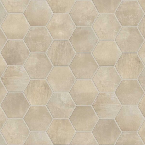 Piccolo Cream 6" Hex Matte tile