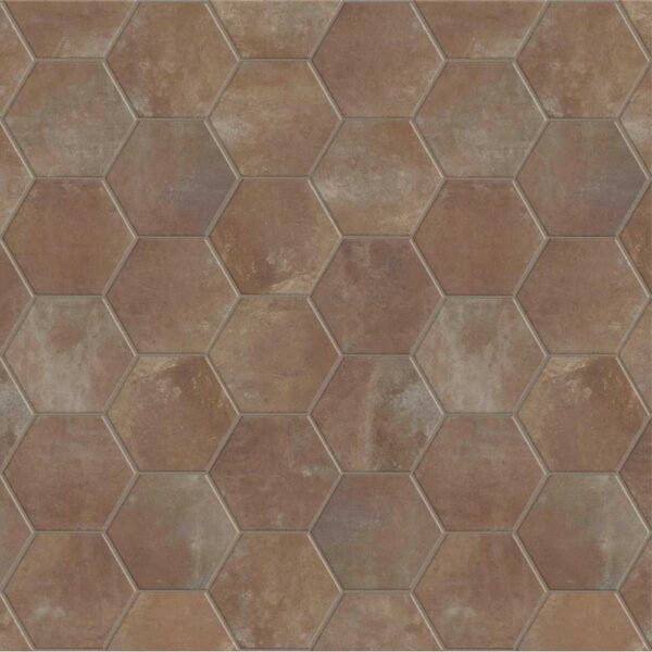 Piccolo Mocha 6" Hex Matte tile