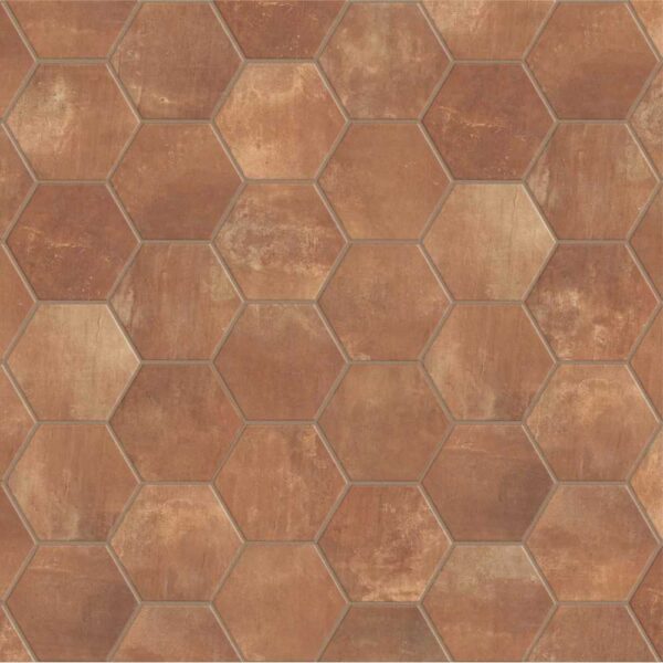 Piccolo Terracotta 6" Hex Matte tile