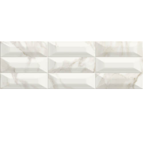 Pietra Santa Calacatta 10x30 Beveled Polished tile