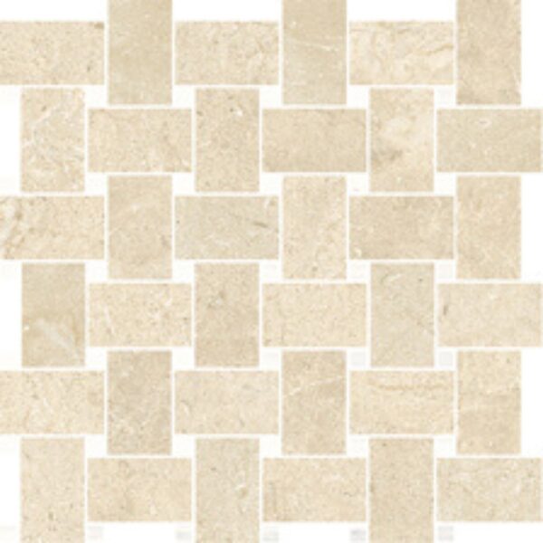 Portofino Crema Marfil Basketweave Polished tile