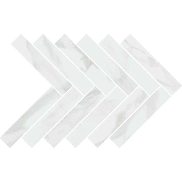 Royal Calacatta Gold Herringbone Matte tile