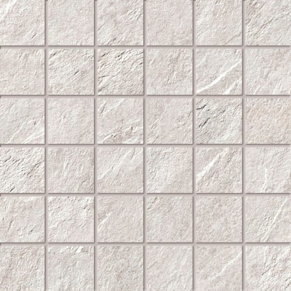 Slateworks Quartz Bianco 2x2 Mosaic Matte tile