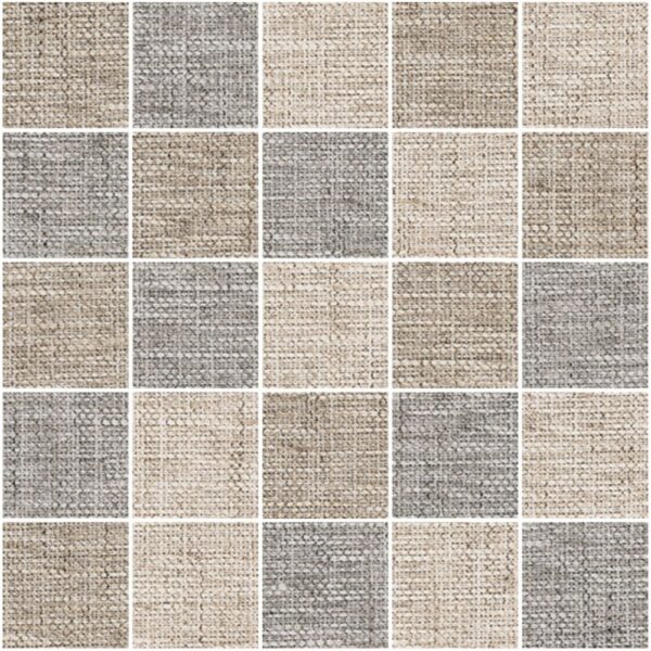 Textile Mosaic Mix Dark 2x2 Matte tile