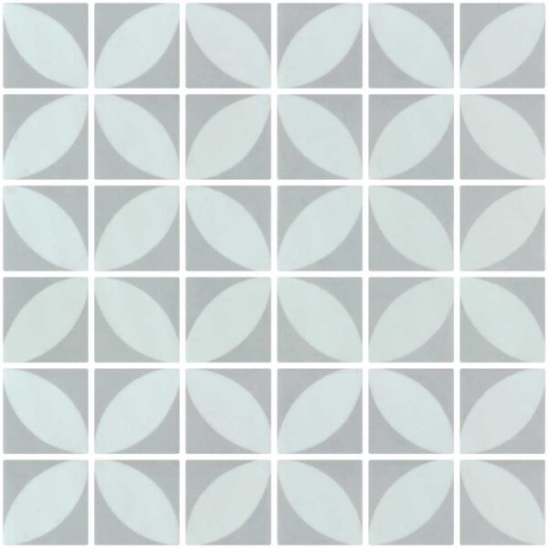 Deco Azalea Lt Grey 2x2 Mosaic tile