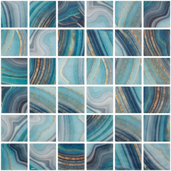 Miami Azure 2x2 Glossy tile