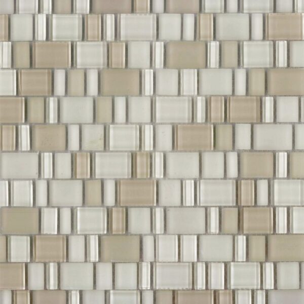 Crystall Glass Biscuit Bond Mosaic Polished tile