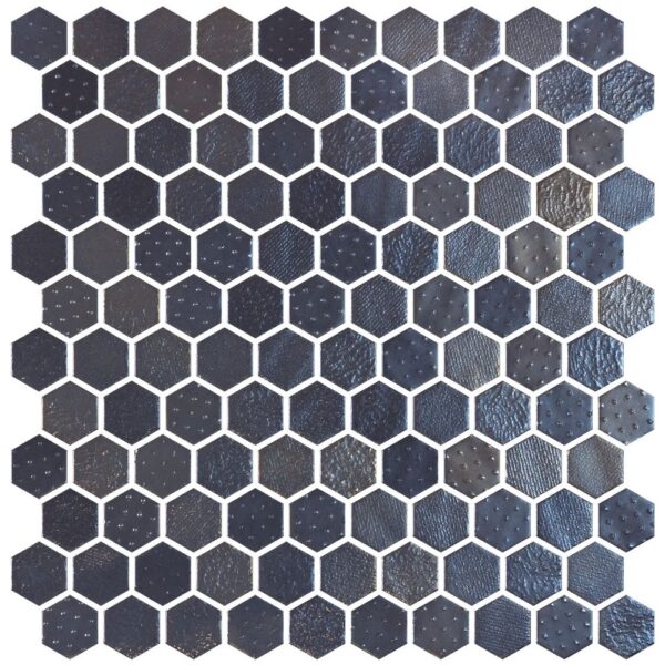 Vegas Black Hex 1 Glossy tile