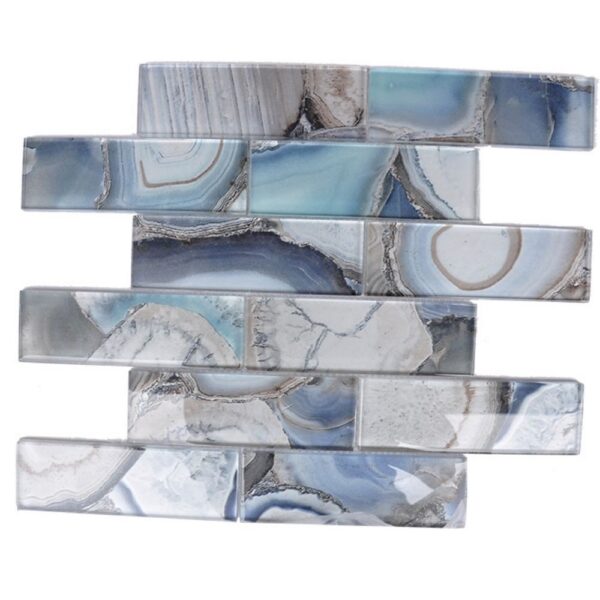 Agate Glass Blue 2x6 Polished tile