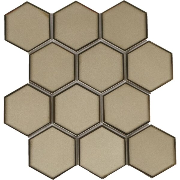 Brilliance Champagne Hex 3 Polished tile