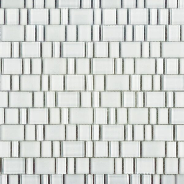 Crystall Glass Crystal Super White Bond Mosaic Polished tile