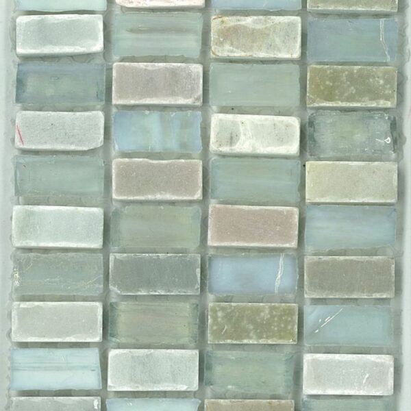 Hampton Stone & Glass Mosaic Dune Sm Brick Stack Multi-Texture tile