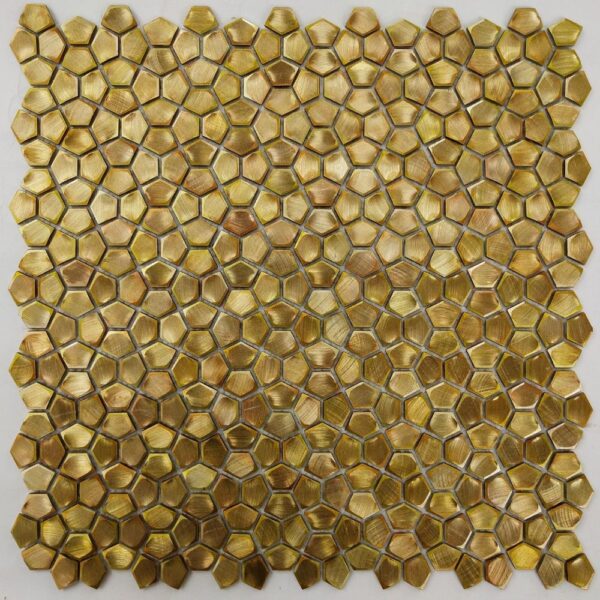 Alloy Metal Gold 1/8 Pentagon Multi-Texture tile