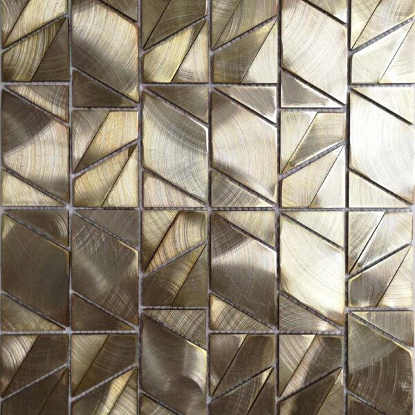 Alloy Metal Gold Trapazoid Multi-Texture tile