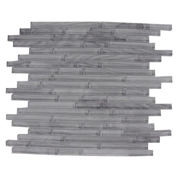 Woodhollow Glass Grey Lineality Polished tile