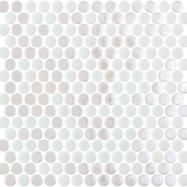 Islands Iridescent Glass Penny Matte tile