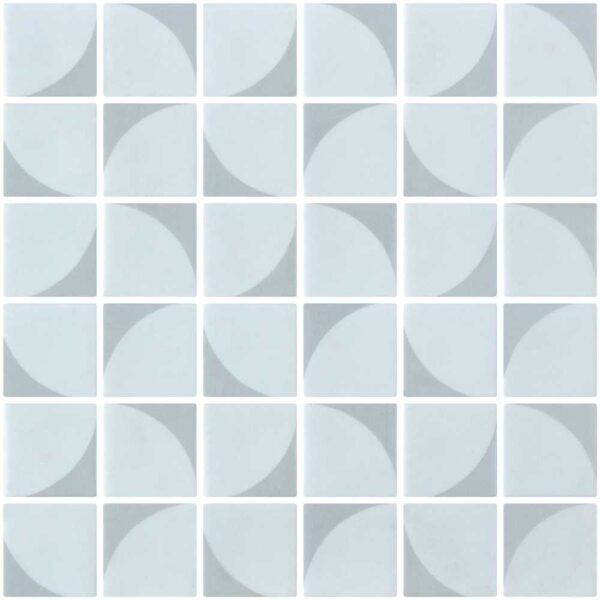 Deco Memphis Grey 2x2 Mosaic tile