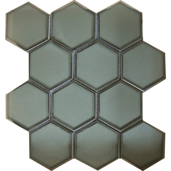 Brilliance Sage Hex 3 Polished tile