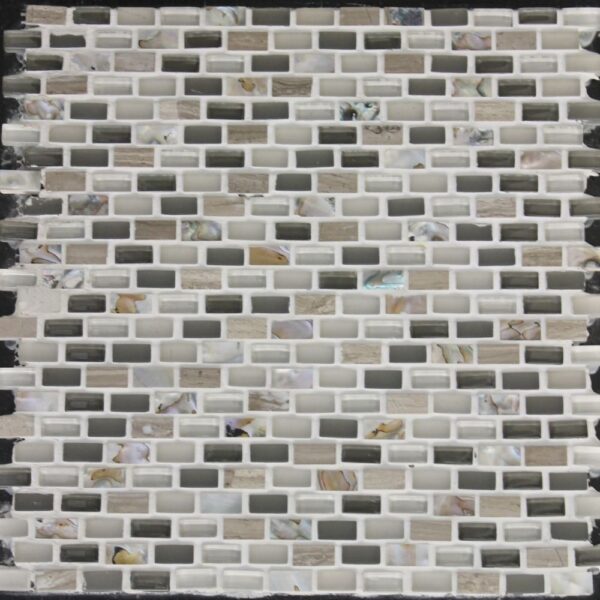 Sea Jewels Silver Small Brick Multi-Texture tile