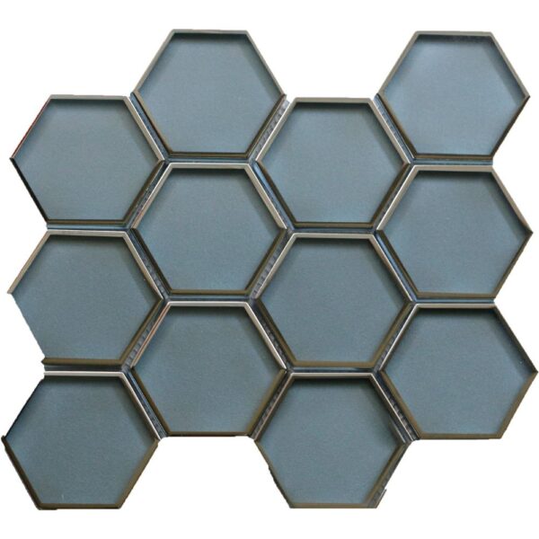Brilliance Slate Blue Hex 3 Polished tile