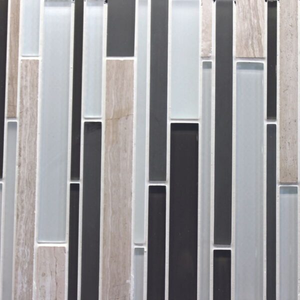 Versaille Small Brick Carbon Multi-Texture tile
