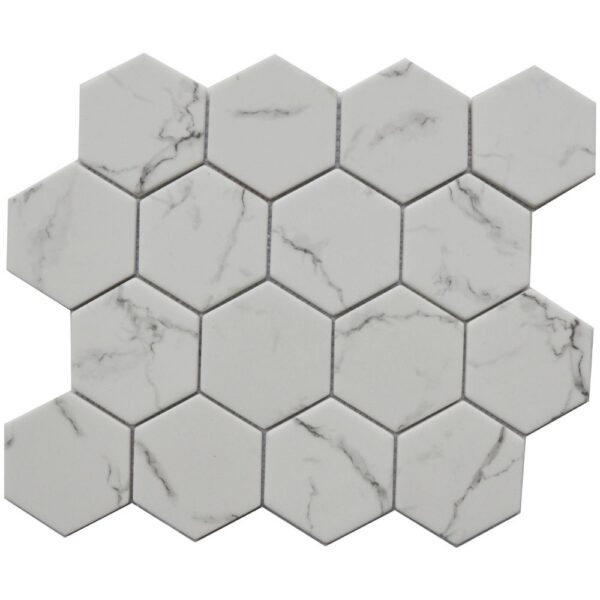 Digital Glass Stauario Hex 3 Matte tile