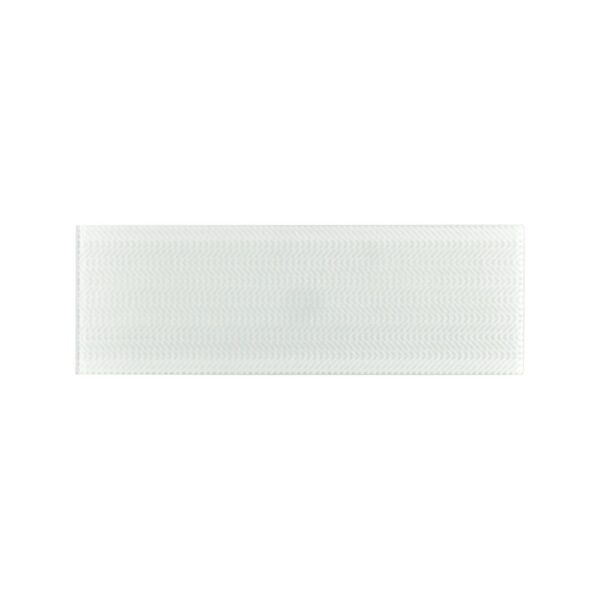 Crystall Glass Super Wht 4x12 Chevron Multi-Texture tile