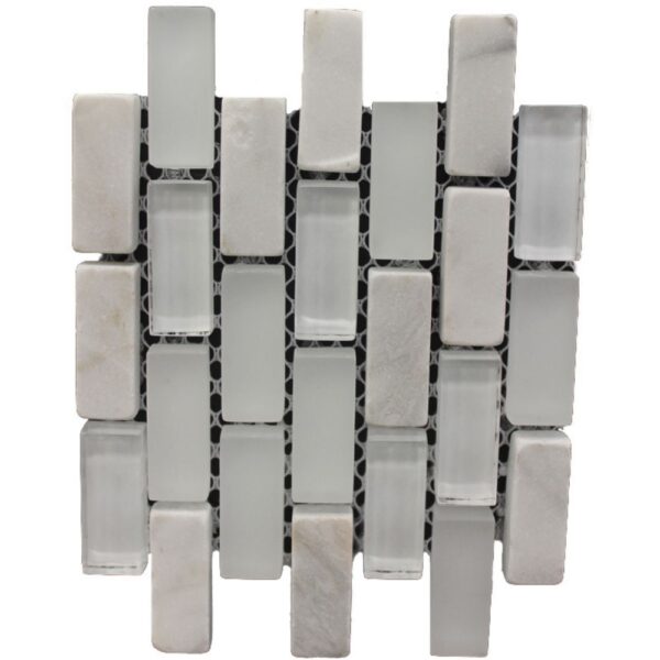 Kismet Glass Mosaic Surf Brick Mosaic Multi-Texture tile